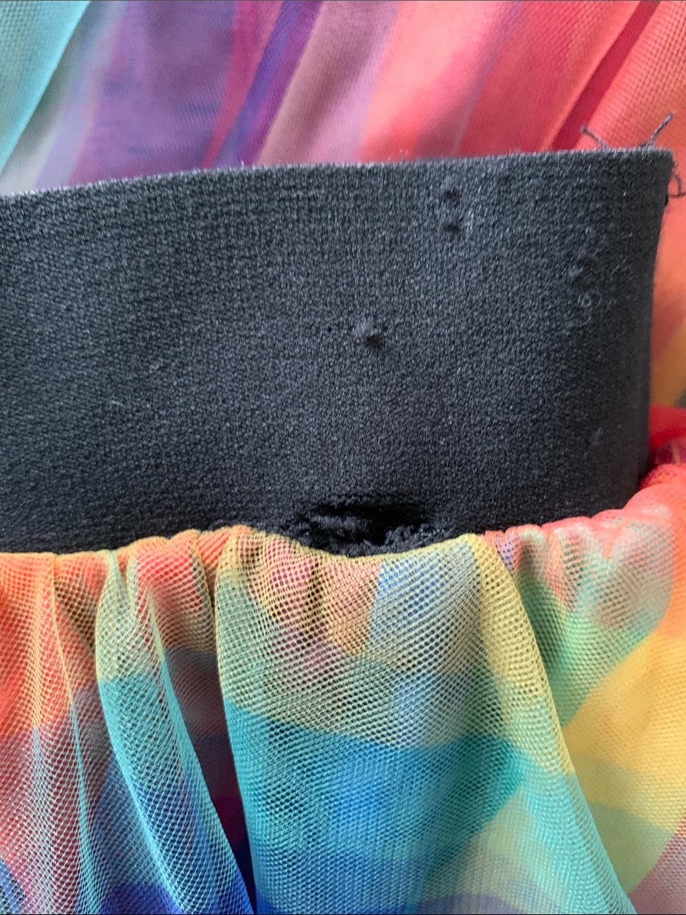 Torrid Rainbow Tulle Midi Skirt Size 0 Multicolor Elastic Waist - Picture 8 of 9